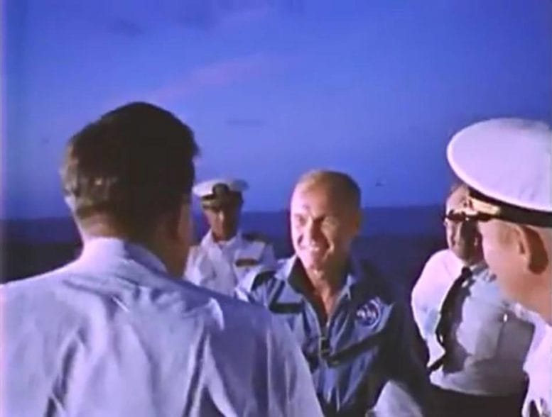 Astronaut John Glenn Welcomed Aboard USS Randolph