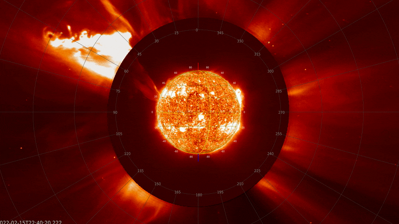 SOHO solar orbit giant solar eruption