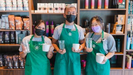 Starbucks wants all customers to be able to use reusable cups and mugs in its stores. 